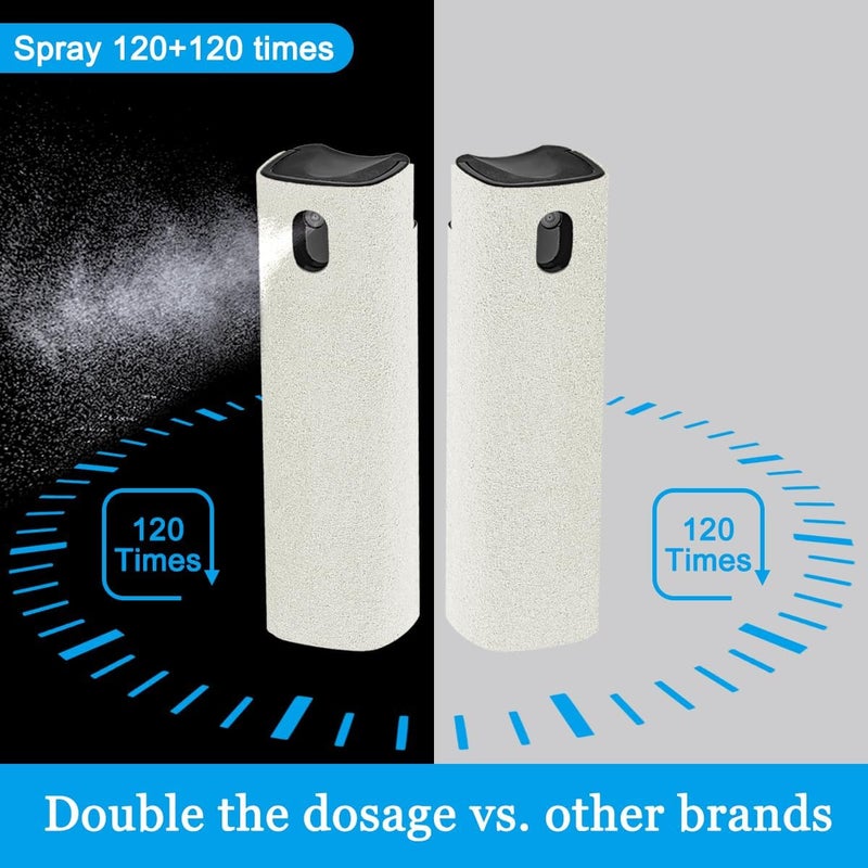walrfid 2Pcs Car Screen Cleaner, Laptop Screen Cleaner Spray and Wipe, Electronic Computer Cleaning Kit for iPad, iPhone, Cellphone, Monitor, MacBook Pro, Car Display, Tablet, TV Flat Screens, Cream - Image 5